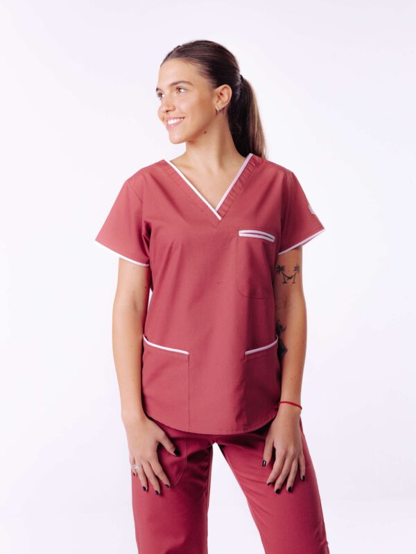 Ambo Luz bordo y rosa viejo - Imagen 3