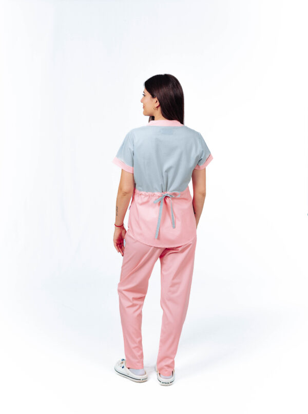 Ambo Paulina salmon y gris - Imagen 4