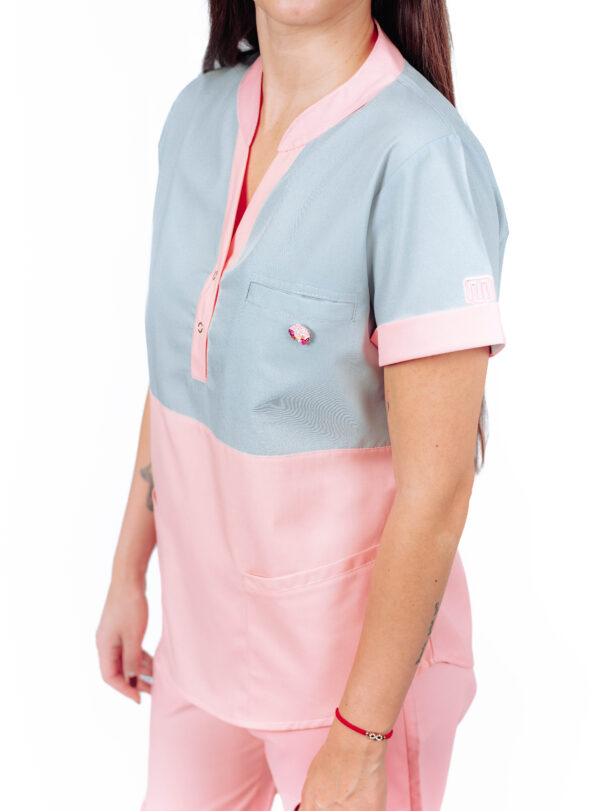 Ambo Paulina salmon y gris - Imagen 3