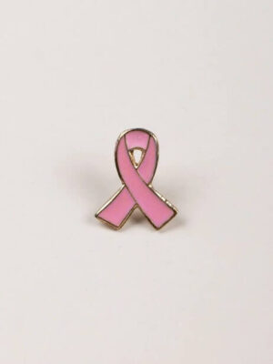 Pin metálico lazo rosa