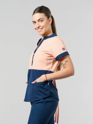 Ambo Paulina durazno y azul