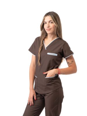 Ambo Luz marron y celeste