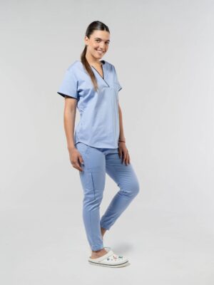 Ambo Olivia lavanda y negro