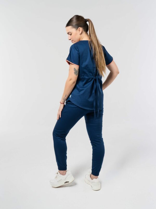 Ambo Olivia azul y coral - Imagen 2
