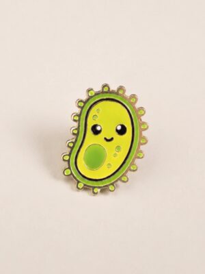 Pin metálico bacteria