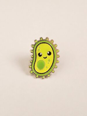 Pin metálico bacteria