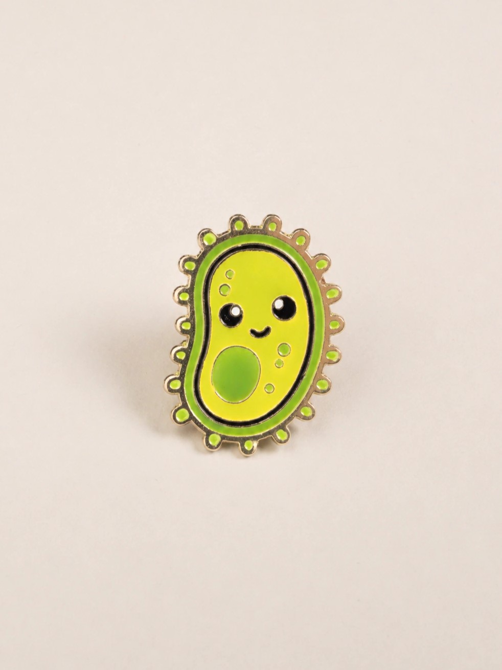 Pin metálico bacteria